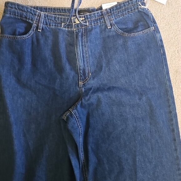 Free Assembly Womens Wide Leg Trouser Jeams - Picture 2 of 7